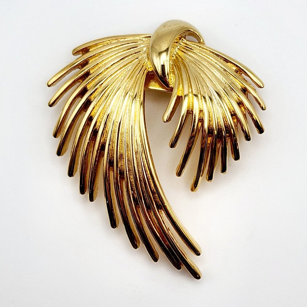 Vintage Abstract Wings Brooch